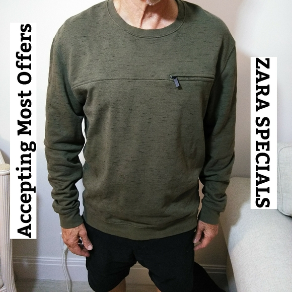 Zara Other - Zara, Specials Green Sweatshirt Sz XL